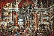 Giovanni Paolo Pannini Picture gallery with views of modern Rome oil painting reproduction